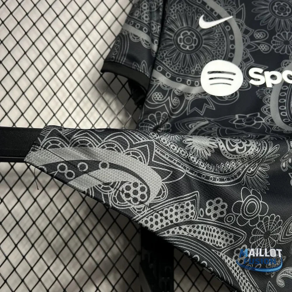 Maillot foot FC Barcelone noir concept 2024 2025